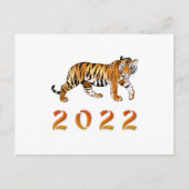 Chinees Jaar van de Tijger 2022 Briefkaart (Voorkant)