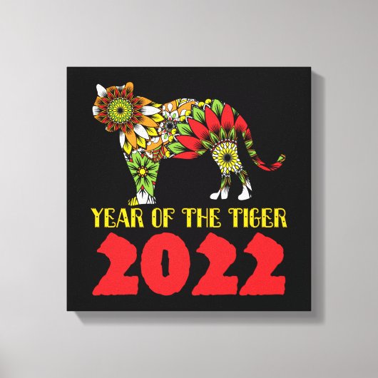Chinees Jaar van de Tijger 2022 Canvas Afdruk (Voorkant)