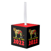 Chinees Jaar van de Tijger 2022 Decoratie (Achter hoekig)
