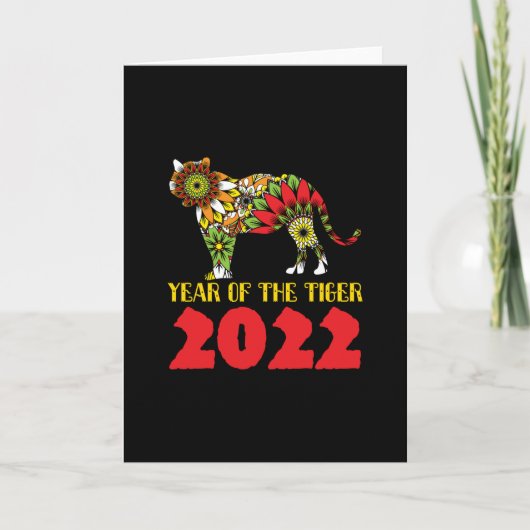 Chinees Jaar van de Tijger 2022 Kaart (Voorkant)