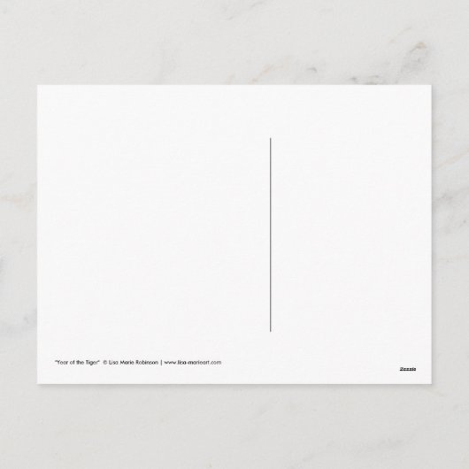 Chinees jaar van de tijger Briefkaarten (Achterkant)