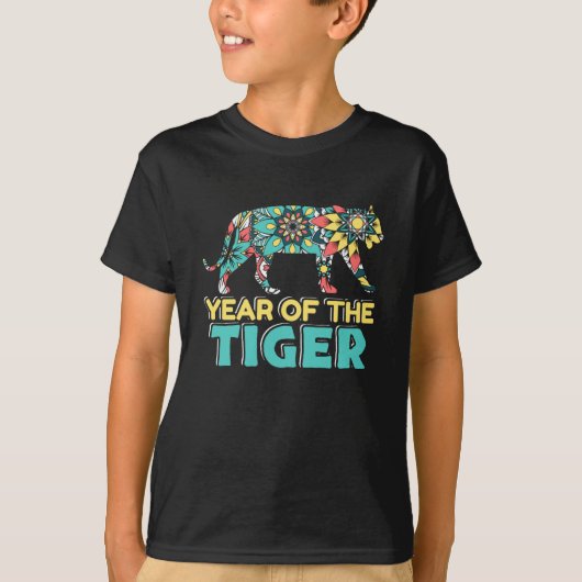 Chinees jaar van de tijger - Mandala T-shirt (Voorkant)