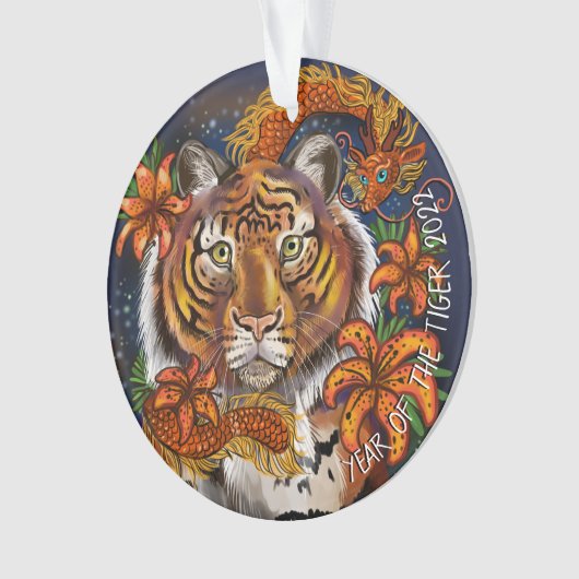 Chinees jaar van de tijger ornament (voorkant)