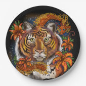 Chinees jaar van de tijger papieren bordje (Voorkant)