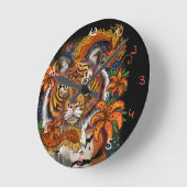 Chinees jaar van de tijger ronde klok (Hoek)