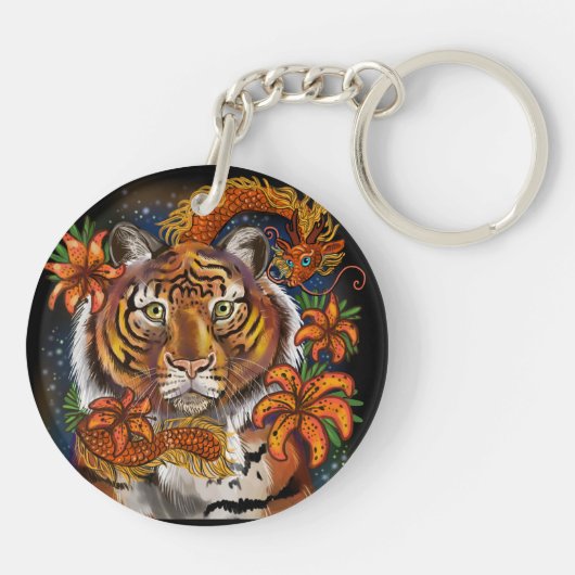 Chinees jaar van de tijger sleutelhanger (Achterkant)