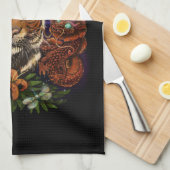 Chinees jaar van de tijger theedoek (Quarter Fold)