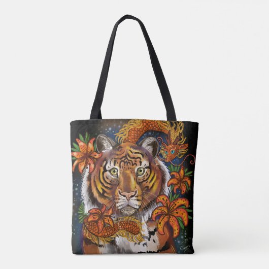 Chinees jaar van de tijger tote bag (Achterkant)
