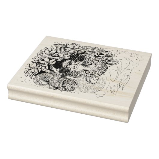 Chinees jaar van de tijgerrubberen stempel (Stempel)