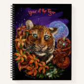 Chinees Jaar van de tijgerschets Notitieboek (Voorkant)