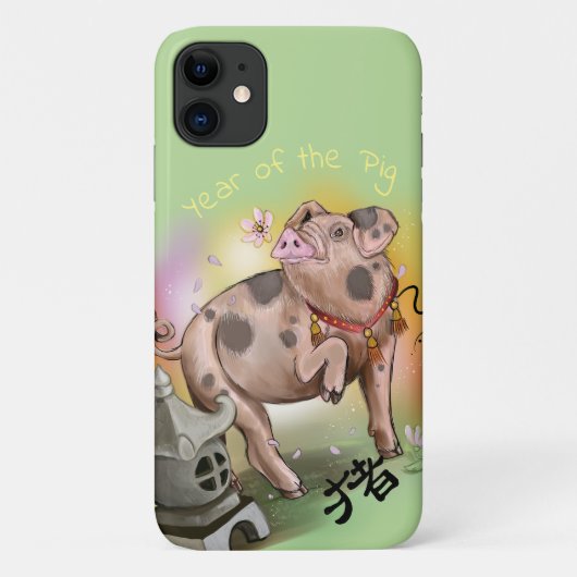Chinees jaar van de Varkens Case-Mate iPhone Case (Achterkant)