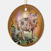 Chinees jaar van de Varkens Keramisch Ornament (Links)