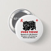Chinees jaar van de vuurtijger van 1986 ronde button 5,7 cm (Voorkant /achterkant)