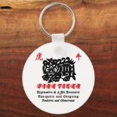 Chinees jaar van de vuurtijger van 1986 sleutelhanger (Voorkant)