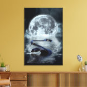 Chinees jaar van de zwarte slang van de slangensla canvas afdruk (Insitu (Woonkamer))