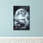 Chinees jaar van de zwarte slang van de slangensla canvas afdruk (Insitu (Houten vloer))