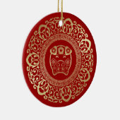 Chinees Jaar van het Aangepaste Jaar van het Varke Keramisch Ornament (Rechts)