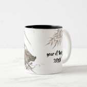 Chinees Jaar van het Aangepaste Jaar van het Varke Tweekleurige Koffiemok (Voorkant rechts)