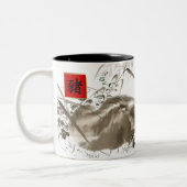 Chinees Jaar van het Aangepaste Jaar van het Varke Tweekleurige Koffiemok (Links)