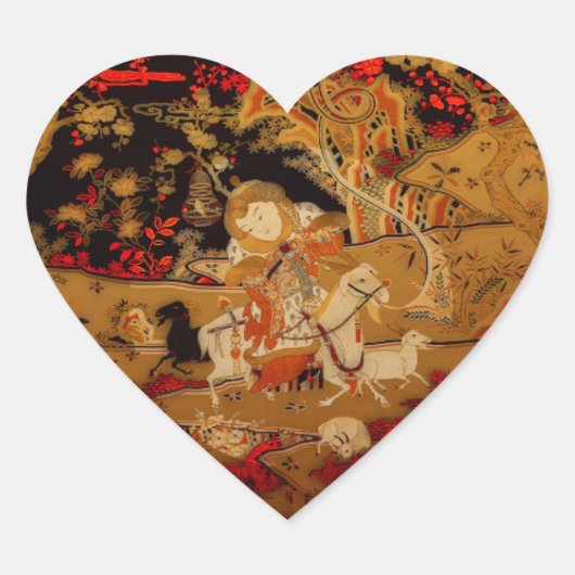 Chinees Jaar van het Geitenhart Stickers (Voorkant)
