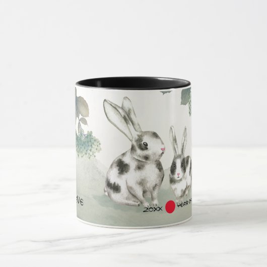 Chinees jaar van het konijn | Aangepast jaar en na Mok (Midden)