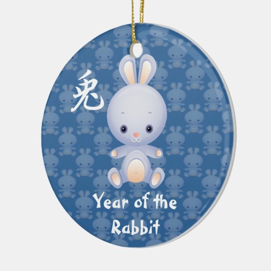 Chinees jaar van het konijn keramisch ornament (Links)