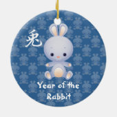 Chinees jaar van het konijn keramisch ornament (Achterkant)