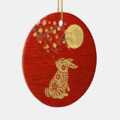 Chinees jaar van het konijn keramisch ornament (Rechts)