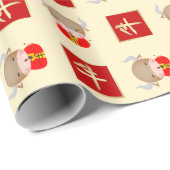 Chinees jaar van het Ox Gift Wrapping Paper Cadeaupapier (Rol Hoek)