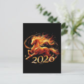 Chinees Jaar van het Paard 2026-vieringen Briefkaart (Staand voorkant)