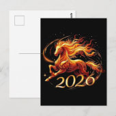 Chinees Jaar van het Paard 2026-vieringen Briefkaart (Voorkant / Achterkant)