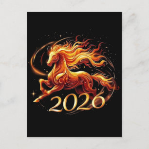 Chinees Jaar van het Paard 2026-vieringen Feestdagenkaart