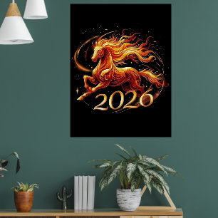 Chinees Jaar van het Paard 2026-vieringen Poster