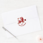 Chinees Jaar van het Paard Custom Year Ronde Sticker (Envelop)