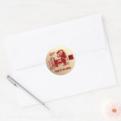Chinees Jaar van het Paard Custom Year Ronde Sticker (Envelop)