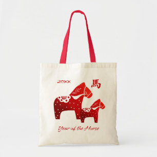 Chinees Jaar van het Paard Custom Year Tote Bag
