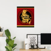 Chinees Jaar van het Poster Draak (Thuiskantoor)