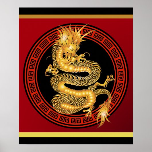 Chinees Jaar van het Poster Draak (Voorkant)
