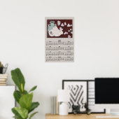 Chinees jaar van het Poster van de konijnenkalende (Thuiskantoor)