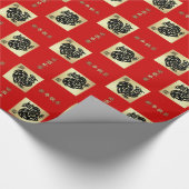 Chinees jaar van het roestkorenpapier cadeaupapier (Hoek)