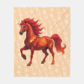 Chinees Jaar van het Vuurpaard 2026 Fleece Deken (Voorkant)