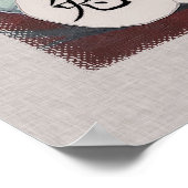 Chinees jaar van konijnenafdrukken Poster (Hoek)