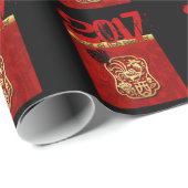 Chinees jaarjaartal Chinese jaarwisseling Cadeaupapier (Rol Hoek)