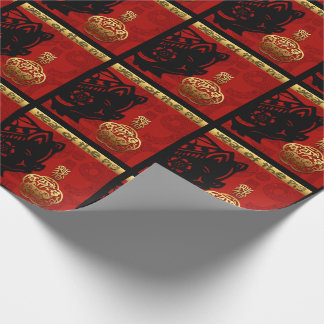 Chinees jaarzodiabetici met taardegift cadeaupapier