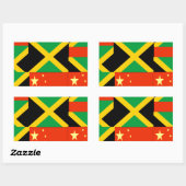 Chinees-Jamaicaans Rechthoekige Sticker (Vel)