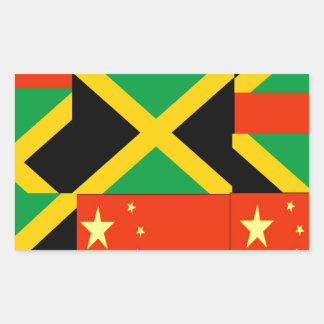 Chinees-Jamaicaans Rechthoekige Sticker