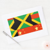 Chinees-Jamaicaans Rechthoekige Sticker (Envelop)