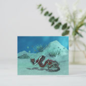 Chinees/Japans Briefkaart voor waterdraak (Staand voorkant)