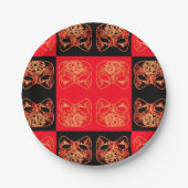 Chinees Japans-Oriental Party Paper Bord Red (Voorkant)