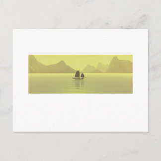 Chinees Junk yellow Briefkaart